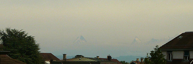 Alpenpanorama: Schreckhorn, Finsteraarhorn