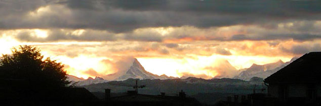 Alpenpanorama: Schreckhorn, Finsteraarhorn