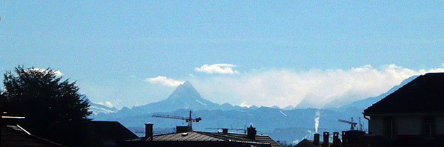 Alpenpanorama: Schreckhorn, Finsteraarhorn